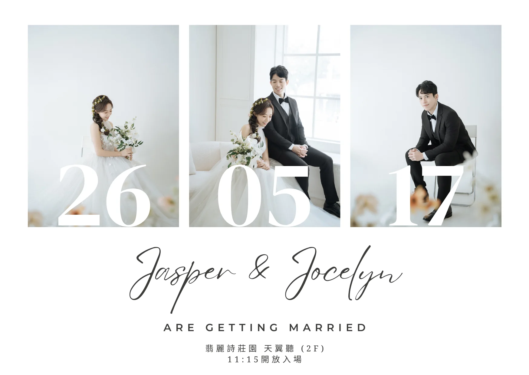 Jasper & Jocelyn Wedding Invitation